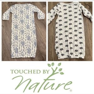 (2) Touched by Nature Baby Bodysuit Sleepsuit